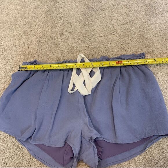 Aritzia Wilfred Montrouge purple shorts M elastic drawstring waistband pocket🔥 - Picture 7 of 10